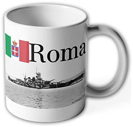Coppa Corazzata Roma Italia Nave Marina Littorio Classe WW2# 35894