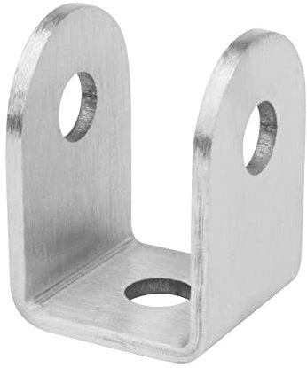 10 Pcs U Bracket, for 1 Panels, Bracket Stamped 304 Stainless Steel with Brushed Finish, Thickness 2.8 mm Installation Fasteners