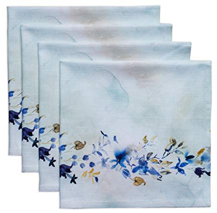 Maison d' Hermine Stoffserviette 100% Baumwolle (45cm x 45cm) dekorative waschbare Servietten Ostern Tischserviette für Essen, Küche, Partys und Camping, Lazy Summer Days – Frühling/Sommer (4er-Set)