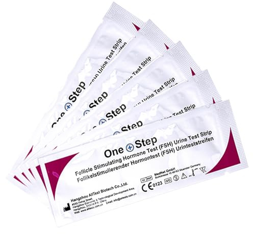 5 x One+Step Menopause Test I FSH Test für die Wechseljahre I Prüfung der Meno Balance I Hormontest für Frauen I Östrogen I Progesteron I Hormonprofil erstellen