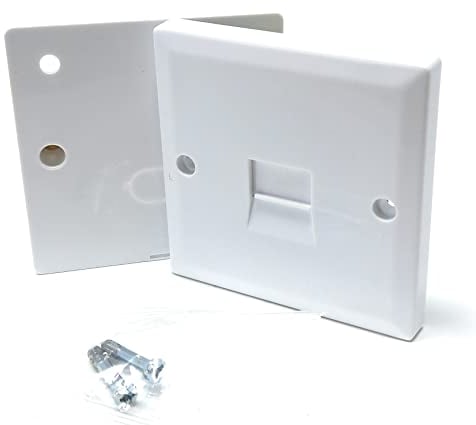 DRUT BT Master (2/4A) Telephone Socket Face Plate Plug With Box Surface, Single 70x70x30mm