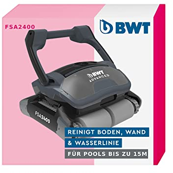 BWT Poolroboter FSA 2400 | Effiziente Reinigung Von Pools | Kabelloser Betrieb Mit Maximaler Bewegungsfreiheit | Pool Roboter | Für Boden und Wand | Poolsauger Bodensauger | Ohne Kabel | 2h Laufzeit