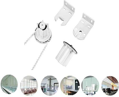 Vokowin 38 mm Rollo-Ersatzteile mit Metallhalterung und Perlenkette, Rollo-Ersatzteile, komplette Vorhang-Rollo-Armaturen, Ersatzzubehör, Metallkern-Kupplung (K257-1)
