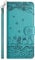 FALUWONRU for iPhone 11 Wallet Case,Fence Cats Butterfly Flower Embossed PU Leather Flip Phone Case with Card Slots,Magnetic Protective Cover with Holder Kickstand,Blue