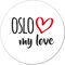 Huuraa Magnet Oslo My Love Kühlschrankmagnet 59mm für alle Fans von Oslo Norwegen Geschenk Idee für Freunde und Familie