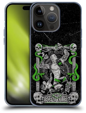 Head Case Designs Offizielle WWE Plakatkunst Randy Orton Soft Gel Handyhülle Hülle kompatibel mit Apple iPhone 15 Pro