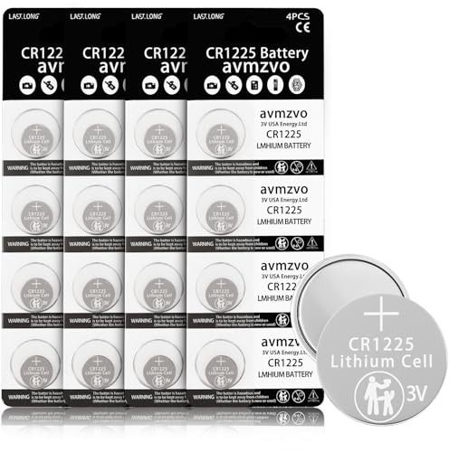 avmzvo CR1225 3V Lithium Knopfzellen CR 1225 Batterien 16 Stück【3 Jahre Garantie】