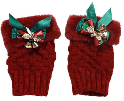 SueaLe Weihnachtskostüm Zubehör Weihnachtsmann Handhandschuhe Plüsch Russenmütze Für Alle Altersgruppen Weihnachtsmann Rollenspiel Requisiten Winter Warme Handschuhe