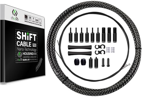 CNC Fahrrad Schaltzug Set,MTB/Rennrad Schaltkabel für Shimano/SRAM Schaltseil (schwarz/Golden/Titan Silber/Silber)