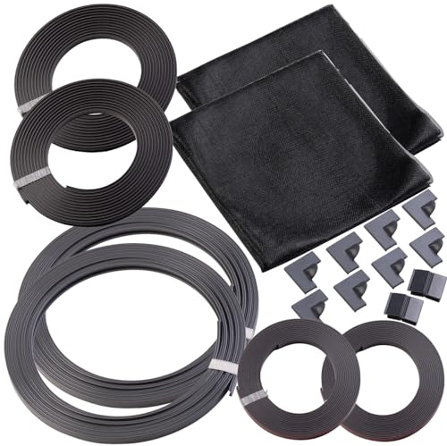 infactory Mückengitter: 2er-Set Fenster-Fliegengitter, Magnetleisten, 130x150cm, weiß (Fliegengitter Fenster Magnet, Schutznetze)