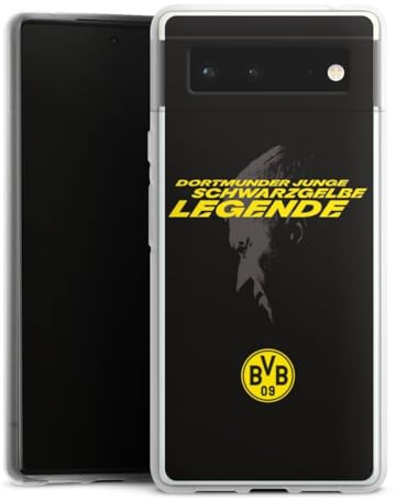 Silikon Hülle kompatibel mit Google Pixel 6 Case transparent Handyhülle Marco Reus Borussia Dortmund BVB