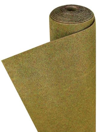 Evemodel Tapis d'herbe miniature 1 m x 2,5 m - Tapis de gazon artificiel miniature pour modèle de piste, paysages miniatures (jaune vert)