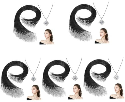 VILLCASE 500 Piezas Cuerda Encerada Colgante De Cuero Cordón De Collar Para La Fabricación De Joyas Cordones De Collar Para Colgantes Cordón Encerado Cadenas De Collar Línea De