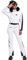 Damen Skianzug Einteiler Skioverall Winter Warme Damen Schneeanzug Wasserdicht Winddicht skibekleidung Schneeoverall Jumpsuit Mit Kapuze White XS
