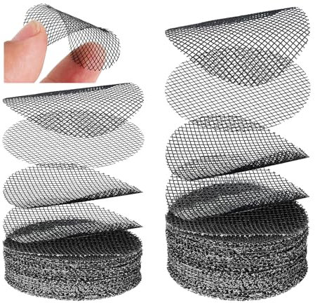 DOULEIN Tampon Maille de Trou de Pot Fleur,100 Pcs Maille de Drainage pour Pot de Fleur Jardinage De Fleur Trou Maille Tapis Carrés Empêchent la Perte de Sol