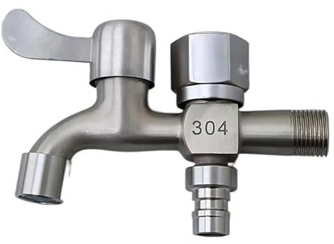 LIZHAYG Wasserhahn Garten EIN-in-Zwei-Out Mop Pool Wasserhahn Dual-Wasser Dual-Wasserhahn Expansion Wasserhahn for Waschmaschine Outdoor Garten(-A)