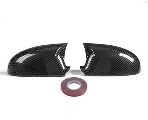 Tür Spiegelkappen Für VW Für Golf 5 MK5 Für GTI R32 2003-2009 Rückspiegel Abdeckung Cap Trim Hinten Flügel Spiegel Kappen Links + Rechts Rückspiegelkappe(Carbon Fiber)