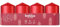 Bolsius - Adventszeit - Stumpenkerze - rot - 6cm - 4-Pack - Dekorative Kerze - Mit natürlichem Pflanzenwachs - Ohne Palmöl