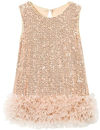 Miipat Abitini Bambina Paillettes di Velluto Vestiti Ragazza Vestito Bambini Principessa per Il Matrimonio Festa di Compleanno