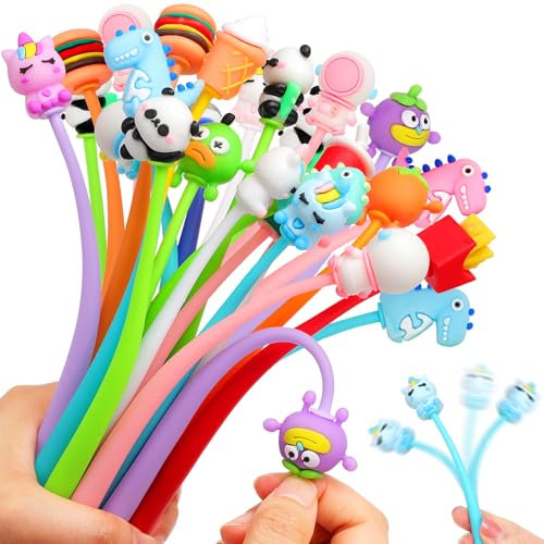 ESSALOO 30 Piezas Shake Boligrafos Divertidos, Regalos Cumpleaños Niños Colegio, Kawaii Bolígrafo con Dibujos Animados, Detalles Cumpleaños Niños para 3 4 5 6 7 8 9 10 Años