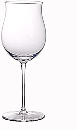 Calice di Bicchieri da Vino Rosso con Fondo Concavo in Cristallo A Forma di Tulipano, Transparent, 650ml