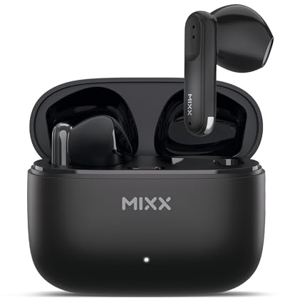 Mixx StreamBuds Switch A7 Silicone-Free True Wireless Earbuds – Bluetooth 5.4 In-Ear Headphones with USB-C Charging Case, 18H Playtime, Quick Charge, Touch Controls, Voice Assistant, Lightweight