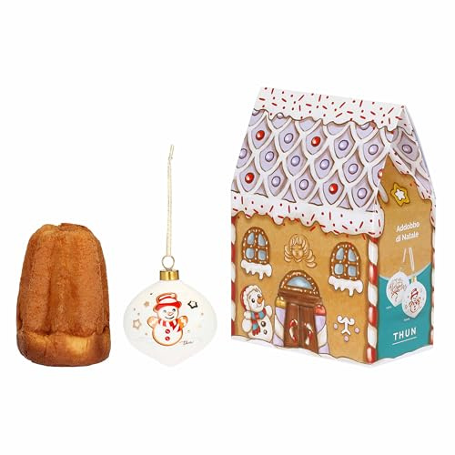 THUN - Confezione pandorino e addobbo in porcellana-14,5x8x21H