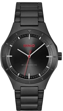HUGO Uhr mit DREI-Zeiger-Quarzwerk Kollektion #LIT Kollektion mit Edelstahlarmband
