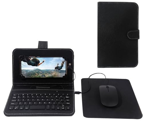 WOHPNLE Ergonomische Handy-Tastaturhülle, schlanke Handy-Abdeckung, einfach zu bedienende Tastatur, Glatte Mobile Schutzhülle, praktisches Handy-Zubehör für tägliche Arbeitsreisen (Black)