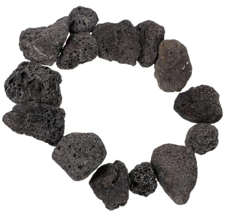 Amosfun Gravier Volcanique Noir Naturel 150g pour Aquarium, Décoration Jardin et Aménagement Paysager, Roche Poreuse pour Filtration Eau, Pierres Décoratives pour Vase et Plantes