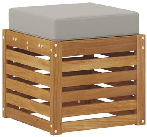 vidaXL Outdoor Hocker Bank Massivholz Akazie Natur