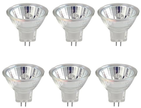 HoxzoDa 6 Stück MR11 Halogenlampen, 12 V, 20 W, GU4, Warmweiß, 2700 K, dimmbar, ästhetisches und sparsames Licht für Ihren Innenbereich, 35 mm
