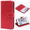 Mulbess Handyhülle für iPhone 6S Plus/iPhone 6 Plus Hülle - Leder Tasche mit Kartenfach - Klapphülle Schutzhülle - Wein Rot