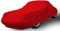 Car-e-Cover© Auto Abdeckplane – Indoor Autoplane Perfect Stretch – 180 g/m² elastisches Jersey – Atmungsaktiv – Konturgenau – Staubschutz – Für Garage & Halle - (Rot, XL)
