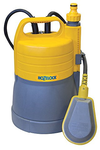 Hozelock - Pompe d'Evacuation Flowmax 4500 : pour Evacuer l'eau des Zones Inondées, Puissance 250W, Débit Max 4000 L/HR, Pompe 2-en-1 (Eaux Claires ou Chargées), Interrupteur à Flotteur [7600 1240]