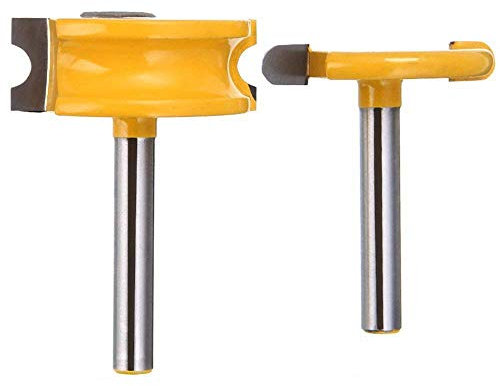 Eyech 1/4 Inch Shank Flute & Bead Router Bit Set Canoe Joint Router Bits Woodworking Cutter Tools