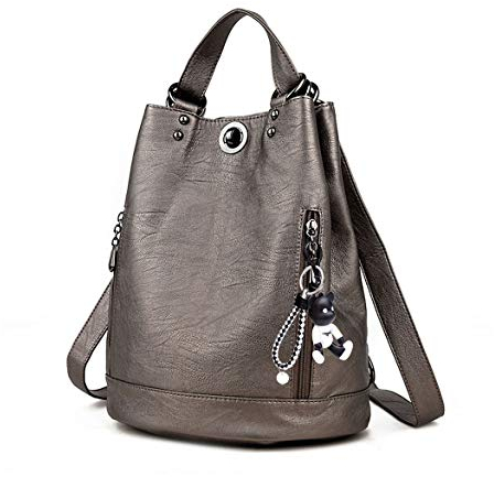 DEERWORD Donna Borse a Zaino Borsa a Zainetto Elegante Tracolla Zaini Firmate Marca Zainetti Antifurto PU pelle 6462 1 pz D'Oro V1
