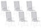 6er Set Gartenstuhl Terrassenstuhl Balkonstuhl Hochlehner Aluminium Grau Catania