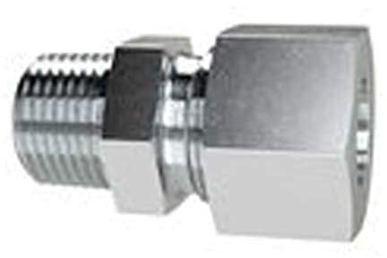 RIEGLER GE1212LSTNPT Gerade Einschraubverschraubung, Stahl verzinkt, NPT 1/2, 315 bar, 12mm Rohr