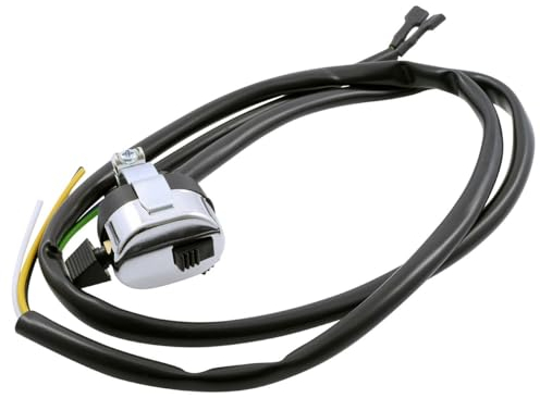 2EXTREME Lenkerschalter Universal Klein Blinkerschalter und Zwei Drucktasten-Schalter. Motorrad, Silber