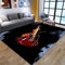 LHGBGBLN 3D Wohnzimmer Teppich Blitz Flamme Gitarre Korridor Schlafzimmer Anti-Rutsch-Matte Kind Krabbeln Bodenmatte Bereich Teppich Wohnkultur