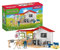 schleich FARM WORLD | Tierarzt Praxis mit Haustieren 42502 | Spielset inkl. Praxis, Tierärztin, Pferdefigur & andere Bauernhoftiere | tolles Geschenk für Kinder | Spielzeug ab 3 Jahre | 43 Teile