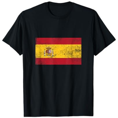 Bandera de España vintage como nombre español y quién ama España Camiseta