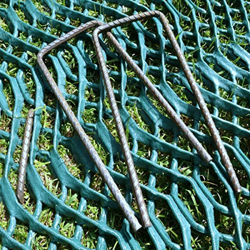 True Products Pack of 100 Steel U Pins 150mm x 50mm x 6mm Heavy Duty Turf Mesh Ground Weed Anchor Pegs