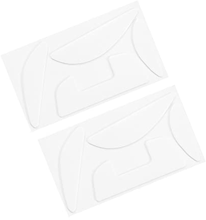 PATIKIL Abgerundete Gebogene Kanten Mausfüße Schlittschuhe Polster 0.6mm für G700 Gaming Mausfüße Ersatz Weiß 4Stk/2Set