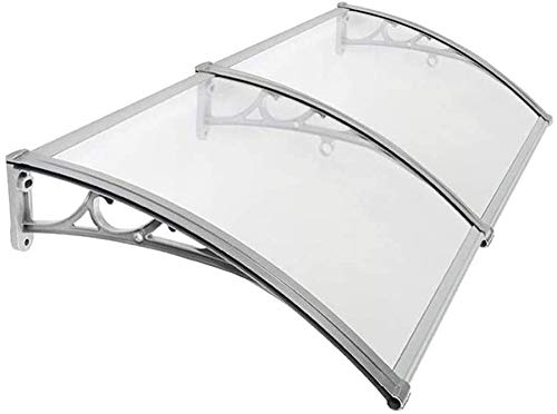 haustür vordach Glas Polycarbonat-Fenstertür-Markisenüberdachung, Polycarbonat-Hohlblechtür for Den Außenbereich, Terrassenüberdachung, Terrassenüberdachung, Sonnen- Und Regenschutz (Color : Clear,