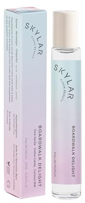Skylar Boardwalk Delight Eau de Parfum - Hypoallergenic & Clean Perfume for Women & Men, Vegan & Safe for Sensitive Skin - Notes of Cotton Candy, Vanilla & Coconut Milk - 10mL /0.33 Fl oz