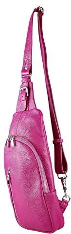 collezione alessandro Brusttasche Betty echtes Leder, viele Fächer 34cm x 16cm x 5cm