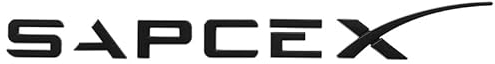 Auto Emblem Aufkleber für Tesla SPACEX, Buchstaben Emblem Aufkleber, Auto Body Abzeichen Sticker, Logo Abzeichen Styling Dekorationsaufkleber Zubehör,B Matte Black