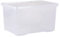 TENLITE Large 𝟔𝟎𝐋 𝐒𝐭𝐨𝐫𝐚𝐠𝐞 𝐁𝐨𝐱 with Lid Strong Plastic Stackable Nestable Clear Container For Home Office (60 Litre)